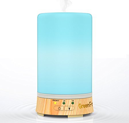 GreenFresh Diffuseur d'Huiles Essentielles GreenFresh - Le meilleur diffuseur d'huiles essentielles avec adaptabilité 4 en 1 et un choix de 7 lumières LED - Fonctionne parfaitement comme Lampe à Parfum, Purificateur d'Air, Humidificateur ou Veilleuse 0640265262784 (0640265262784)