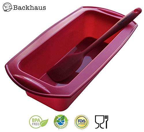 Moule à Cake & Spatule en Silicone Anti Adhésiv...