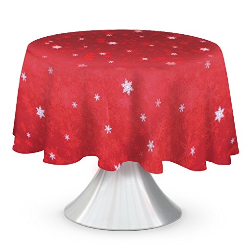 Nappe Anti-taches Ronde 180cm - Noël Flocons - 0641243841175 E-TIARY