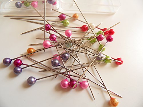 Boite D'épingle À Têtes Colorées 80 Pièces Environ