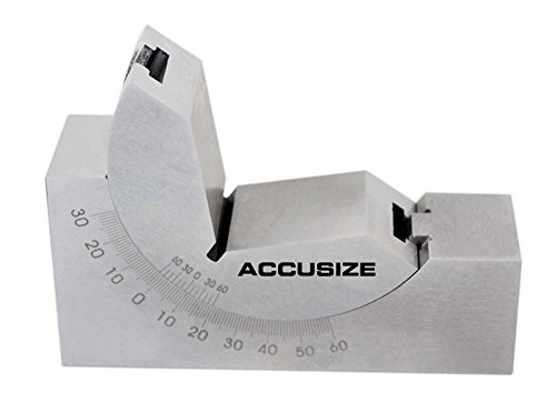 Accusize - 0° à 60°, angle précision block; dimensions: 1-3/16'' x 1-3/4'' x 4'' . #eg02-0091 code EAN 0641799807700 