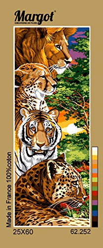 Tapisserie/broderie toile motif gros chats safa...