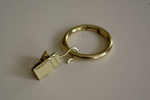 Clips Anneaux pour Rideaux - Doré Brillant Ø30mm