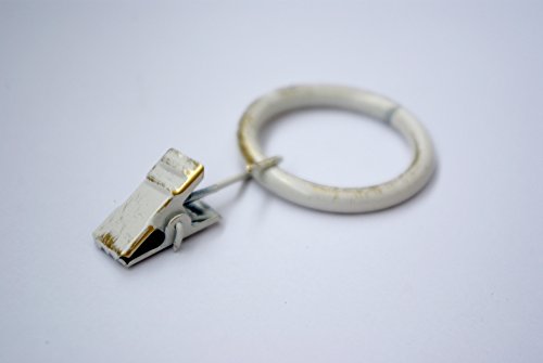 Clips Anneaux pour Rideaux - Blanc Ancien Ø30mm