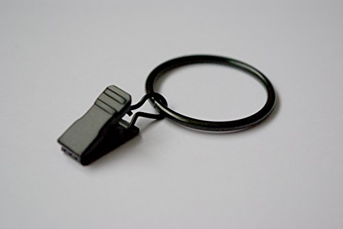 Clips Anneaux pour Rideaux - Noir Ø35mm
