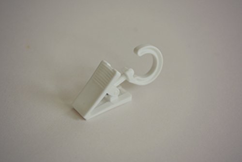 Clips Anneaux pour Rideaux Ø10mm Plastique Blan...