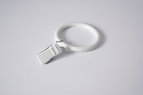 Silencieux Clips Anneaux pour Rideaux - Blanc Ø...