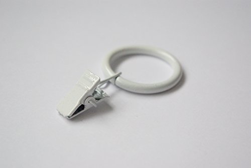 Silencieux Clips Anneaux pour Rideaux - Blanc Ø...