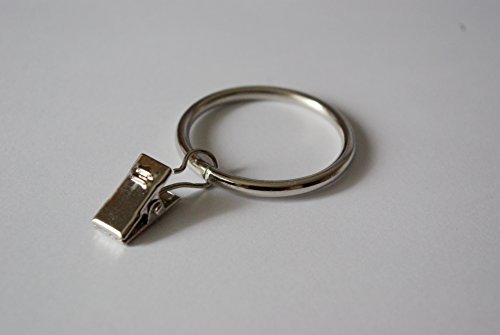 Silencieux Clips Anneaux pour Rideaux - Argenté...