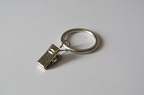 Silencieux Clips Anneaux pour Rideaux - Argenté...