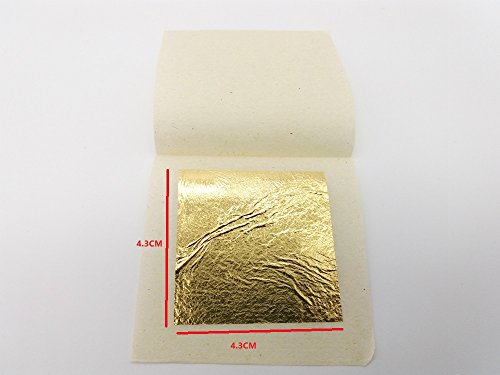 20 x 24 K Feuille d'Or véritable 4.3 cmx4.3 cm ...