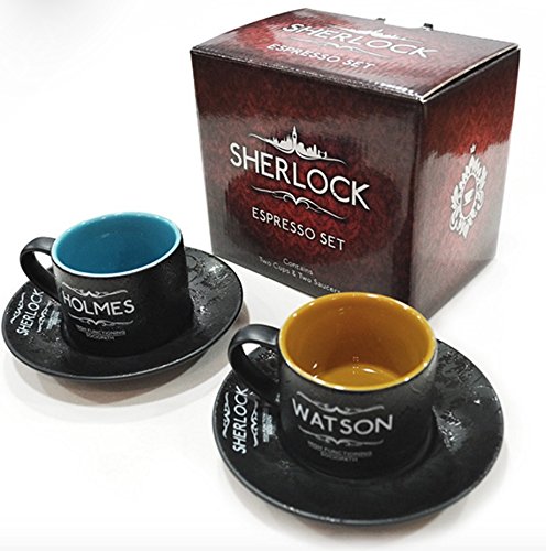 BBC Sherlock Set à expresso dans une boîte de présentation officielle. BBC code EAN 0642968507490 