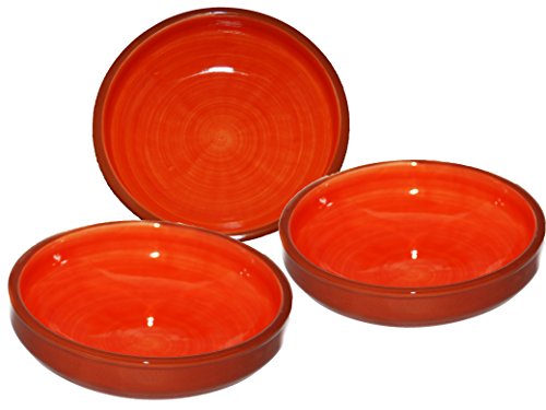 Purple Olive Fait main en céramique rond de service/salade/pâtes bol 3 x 3 x 3 (Orange) 0642968547533 (0642968547533)