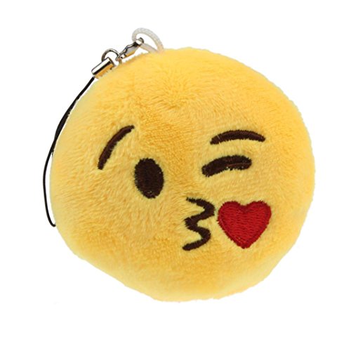 Mignon emoji smiley émotion porte-clés peluche (e)