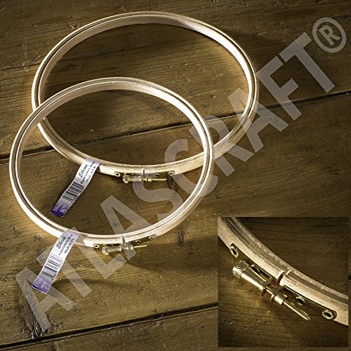 Elbesee Cercle à broder en bois Duo de - 18 & 20 cm (7 & 20,3 cm) par atlascraft code EAN 0643989698297 