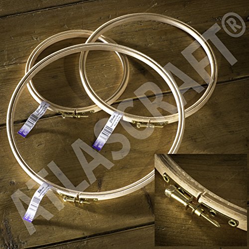 Trio de Cercle à broder en bois - 15, 20 et 25 ...