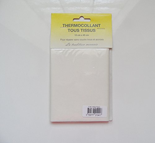 Percale Thermocollant Ecru - 12 x 45 cm - Pièce...