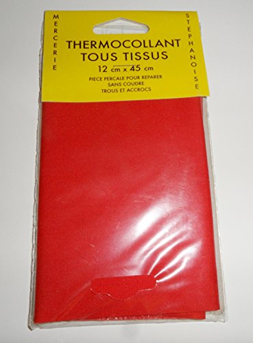 Percale Thermocollant Rouge - 12 x 45 cm - Pièc...