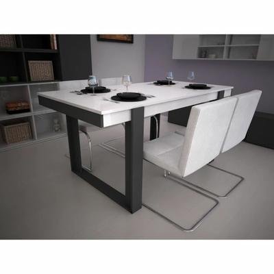 LA MAISON 1974 table a manger extensible CITY LOFT 180-220 cm blanc brillant code EAN 0644221510940 