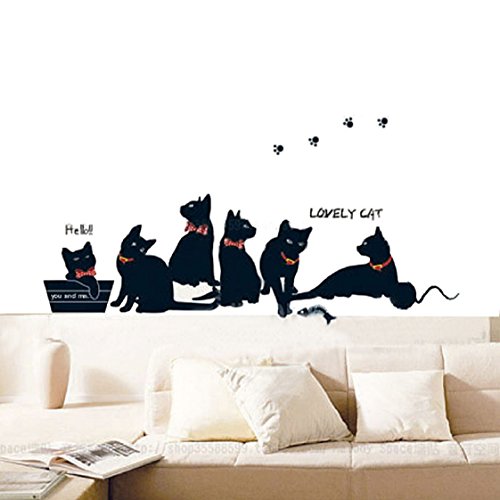 Vovotrade Chambre Belle Black Cats Home Decor A...