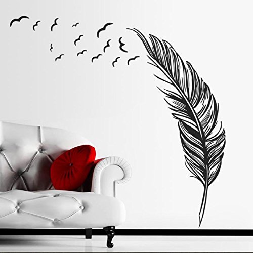 Vovotrade New Feather Chambre Autocollant Mural...