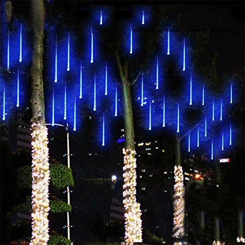 30cm led lights meteor shower rain snowfall xma...