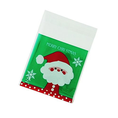 Lot de 100pcs Sachet Cellophane de Père Noël à ...
