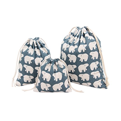 3pcs Sac Cadeau Bonbon Noël à Cordon Coulissant...