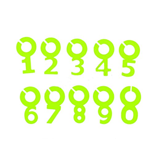 10pcs Silicone Chiffres Marque-verres à Vin Eti...