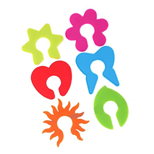 6pcs Silicone Marque-verres pr Boisson Etiquett...