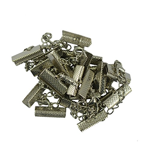 12 Set de Fermoir Clips Extrémité avec La Chaîn...