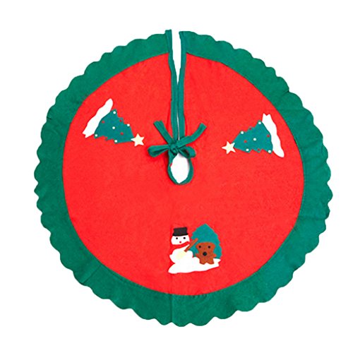 Couvre-pied Sapin Applique de Bord Ondulé Vert ...