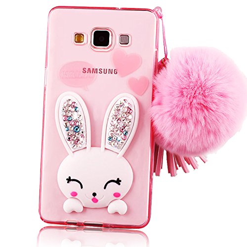 Sunroyal Samsung galaxy a8 (sm-a8000) coque transparente 3d lapin case silicone bunny souple tpu cover avec fonction stand [oreille de rabbit] bling crystal etui housse de protection [shock-absorption bumper] shell - rose code EAN 0645698477293 