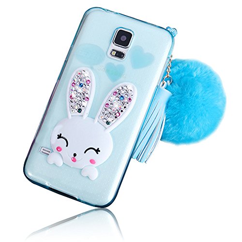 Coque pour Galaxy S5, Sunroyal® TPU 3D Lapin In...
