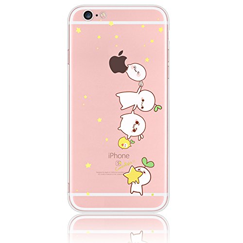 Sunroyal Coque pour iPhone 6 Plus / 6S Plus, Sunroyal® Housse Etui de Protection Cartoon Case Cover en TPU Silicone Transparent Souple Ultra-Slim avec Fonction Bouchon Anti-poussière pour Apple iPhone 6 Plus / 6S Plus (5.5 pouces) (Adorable Animal) code EAN 0645698613042 