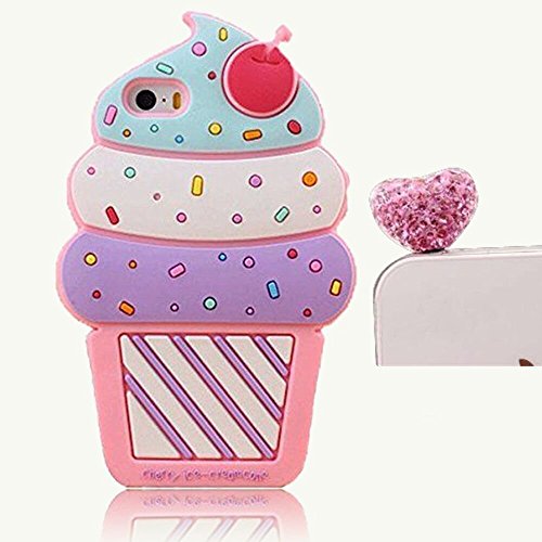 Coque iPhone 6/6S, Sunroyal® Gâteau TPU et Sili...