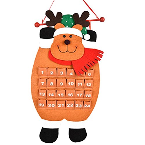 Amlaiworld Décoration de Noël , Amlaiworld Calendriers de l'Avent Calendrier de compte à rebours (Kaki) 0645782411493 (0645782411493)