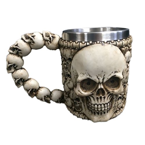 Squelette Crâne Chope à Bière en Acier Inoxydab...
