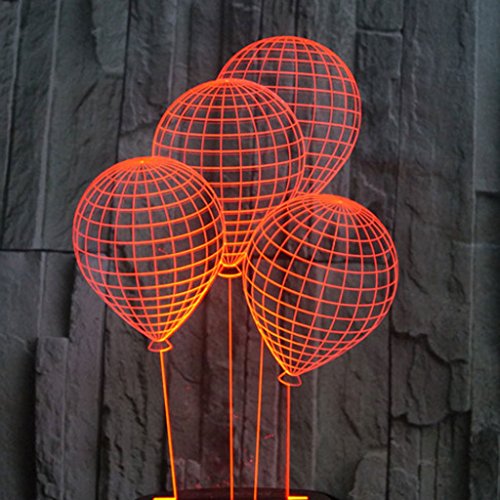 LED 3D Ballon Illuminé Illusion Lumière Micro U...
