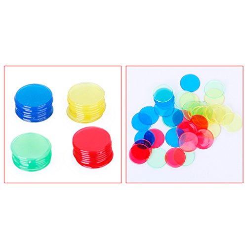 400pcs 1.9cm Jetons de Bingo Poker Jeu de Société en Plastique 4 Couleur 0645789893575 Generic