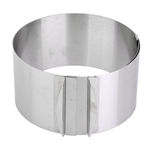 Moule Rond 16cm -30cm Réglable en Acier Inoxyda...