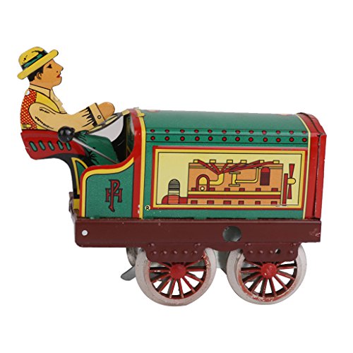 Jouet Mécanique Ancien Métal Tôle D'étain Horlo...