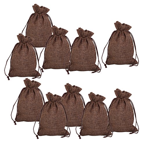 Lot de 10pcs pochette à bijoux sac cadeau à cor...