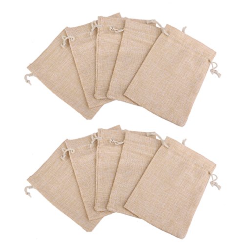 Lot de 10pcs pochette à bijoux sac cadeau à cor...