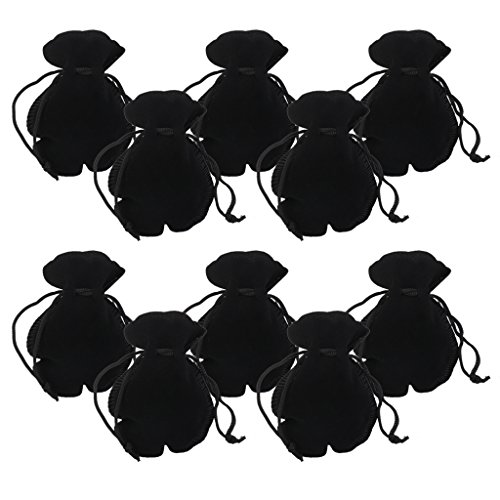 Lot de 10pcs pochette à bijoux sac cadeau à cor...