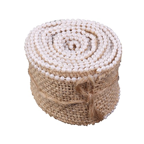 1 Rouleau 2Mx3,5cm Ruban en Jute Bordure Ornée ...