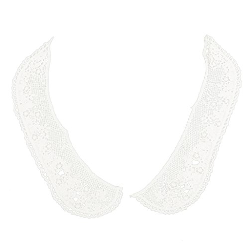 1 Paire Col en Coton Applique à Coudre Ornement...