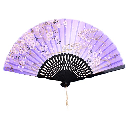 Eventail de Poche Motif de Fleurs Accessoire d'...