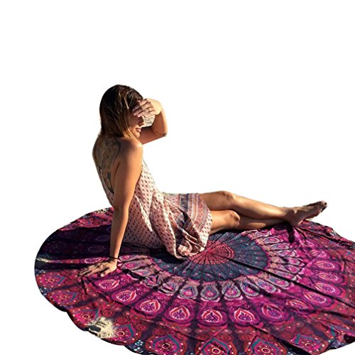 FEITONG Hippie Tapisserie Plage Throw Roundie M...