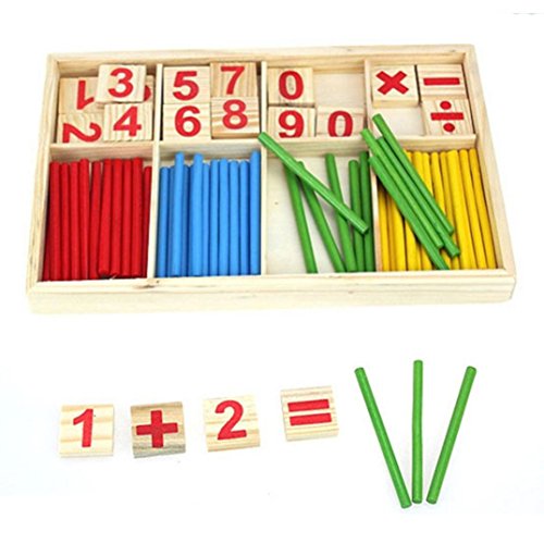 jeux éducatifs,Xinan Enfant en bois nombres mathématiques apprentissage comptage jouet 0646150404185 Xinan